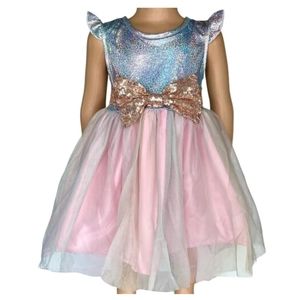 AL Limited Girls Glittery Sparkle Tulle Princess Party Dress. Size XS Brand New